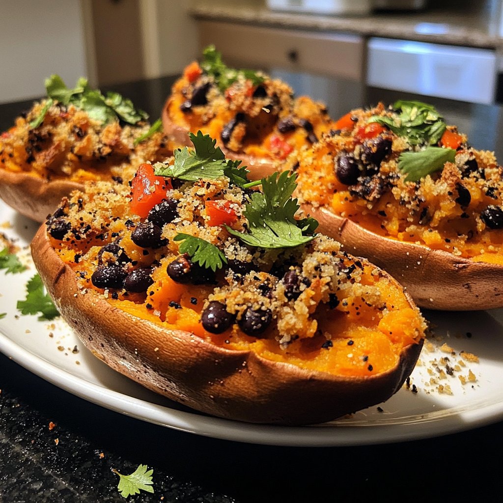 Valentine Dinner Stuffed Sweet Potatoes