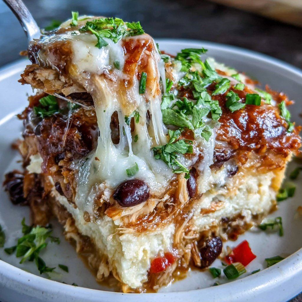 Shredded Chicken Mexican Casserole