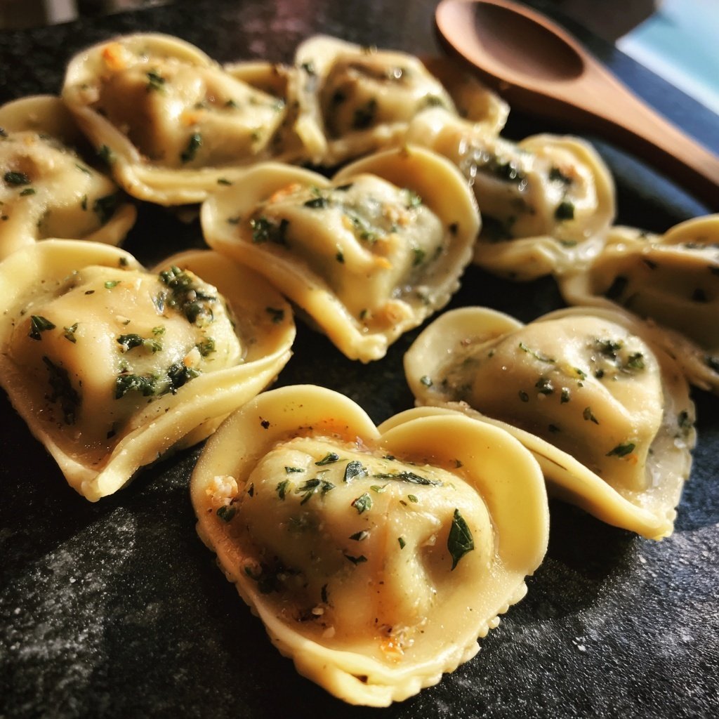 Heart-Shaped Spinach Tortellini