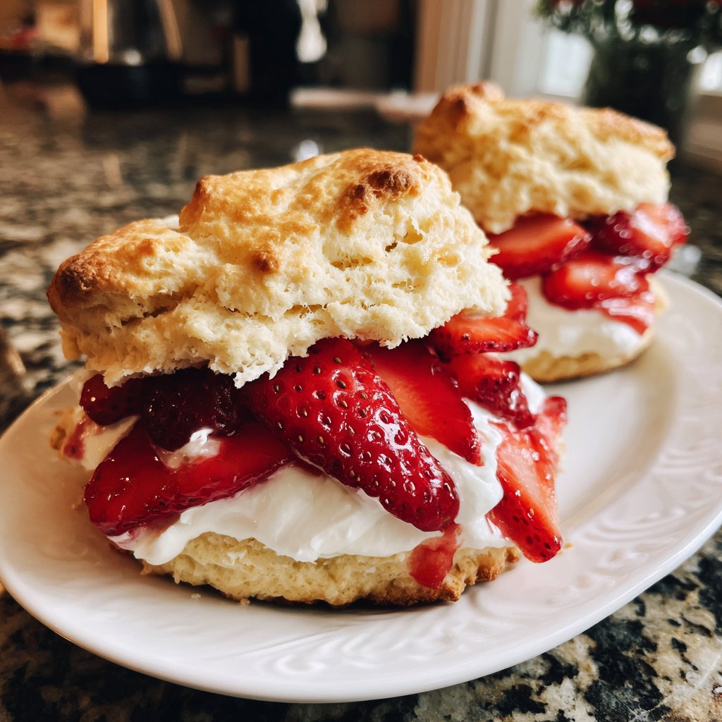 Easy Strawberry Shortcake With Homemade Biscuits