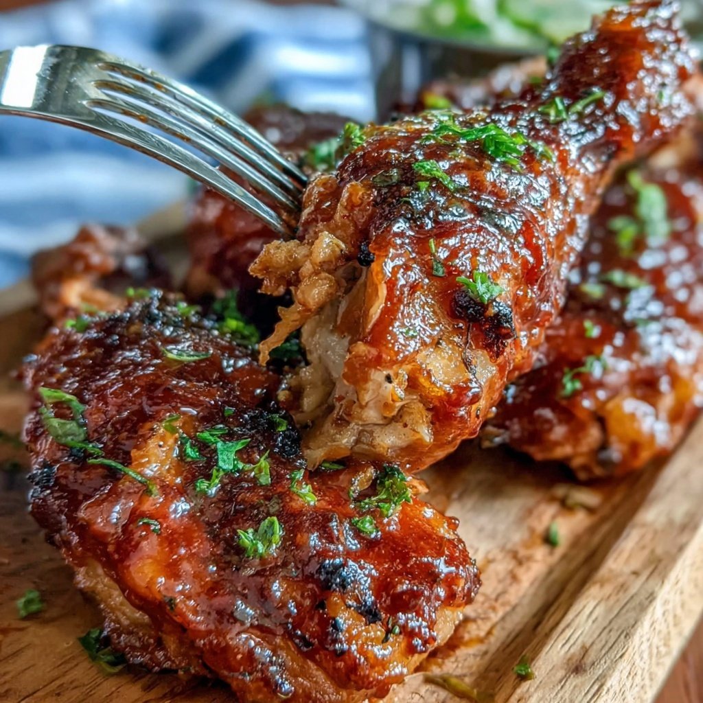 Drumstick Chicken With Spicy BBQ Glaze