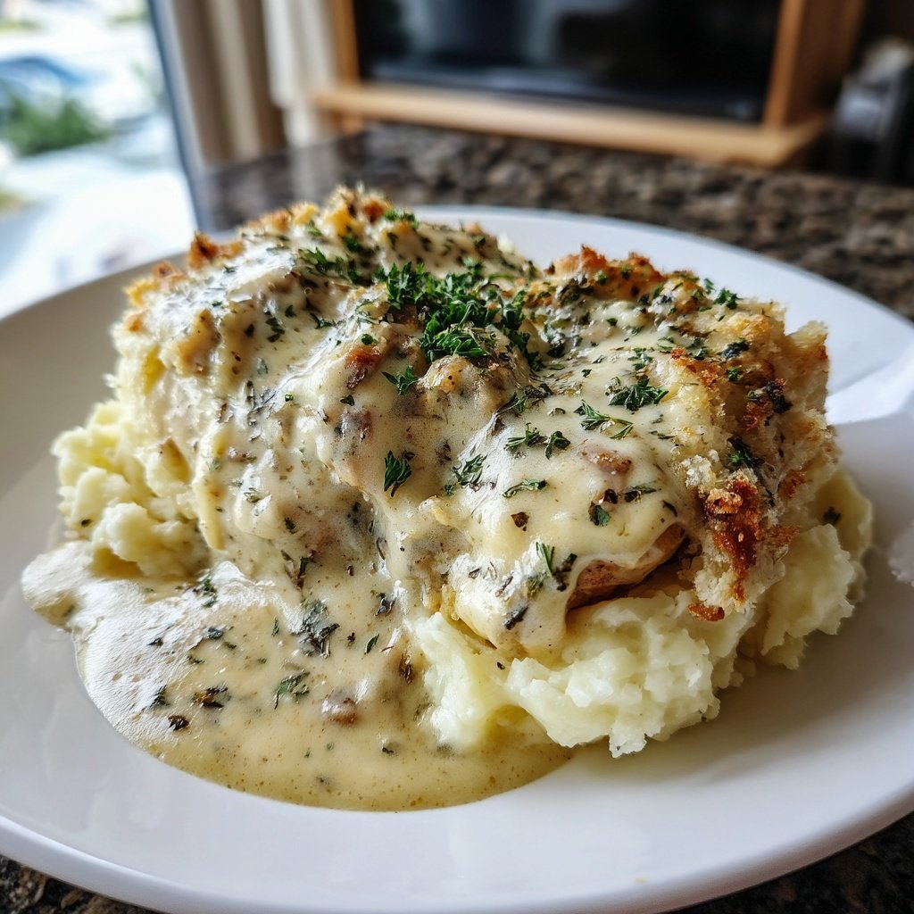 Comfort Food Creamy Chicken and Mashed Potatoes