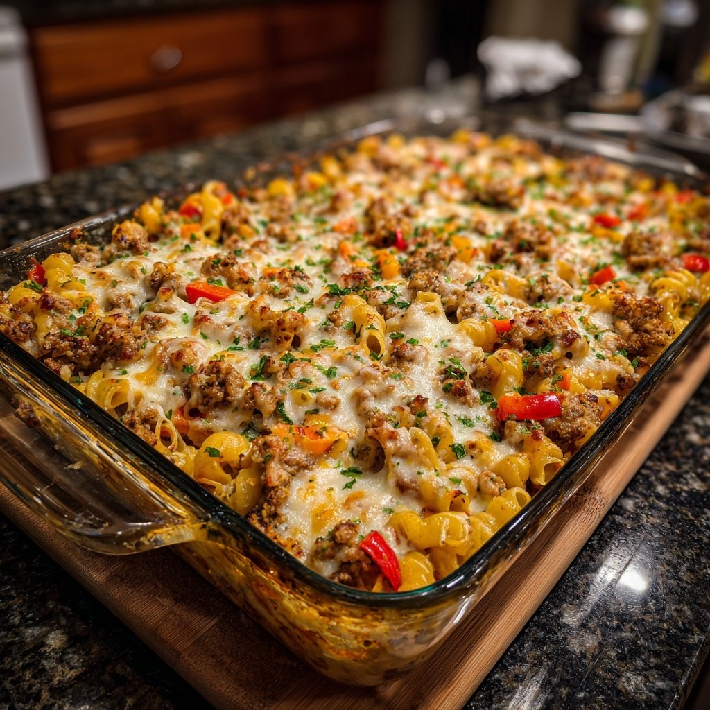 Ground Turkey Pasta Bake