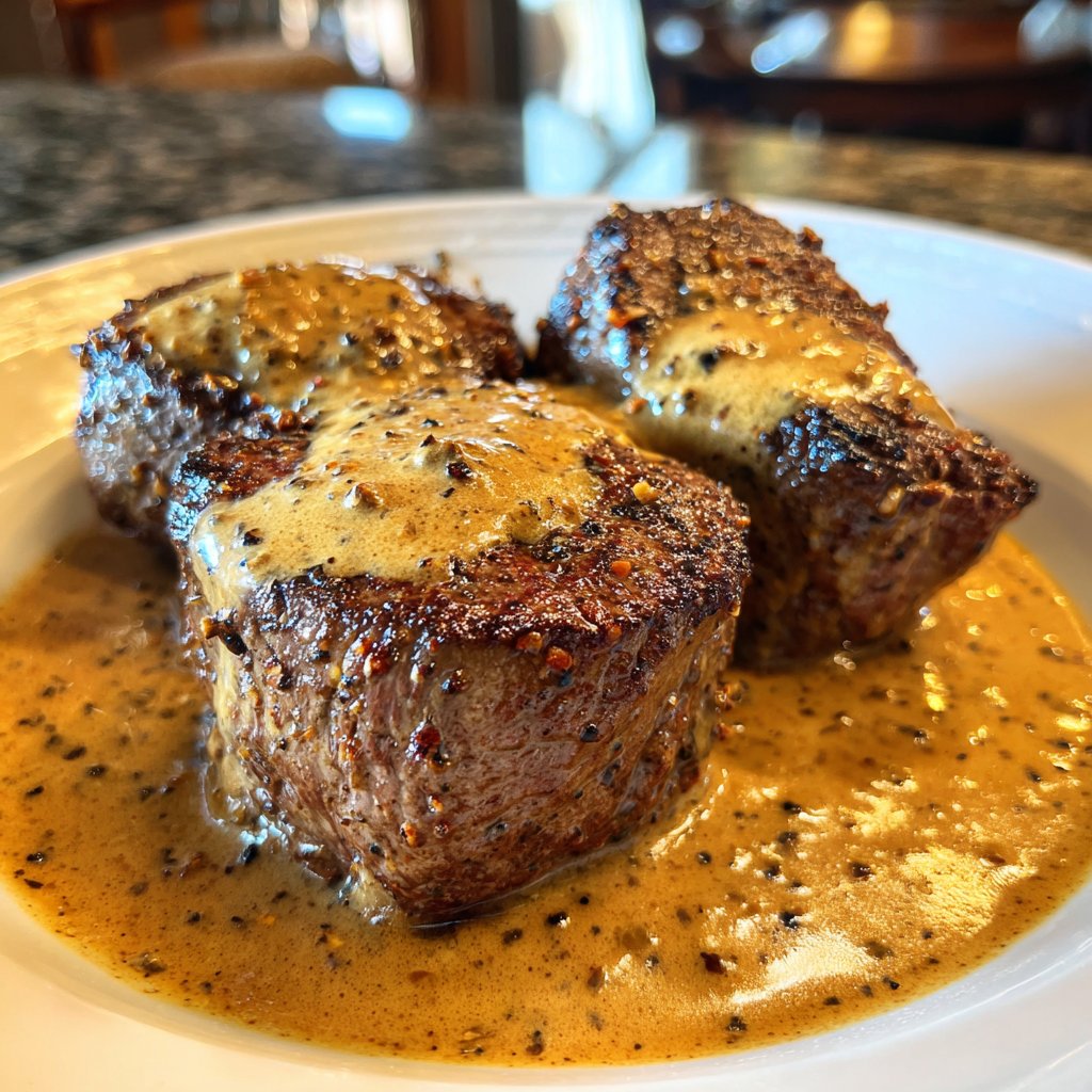 Beef Medallions with Peppercorn Cream