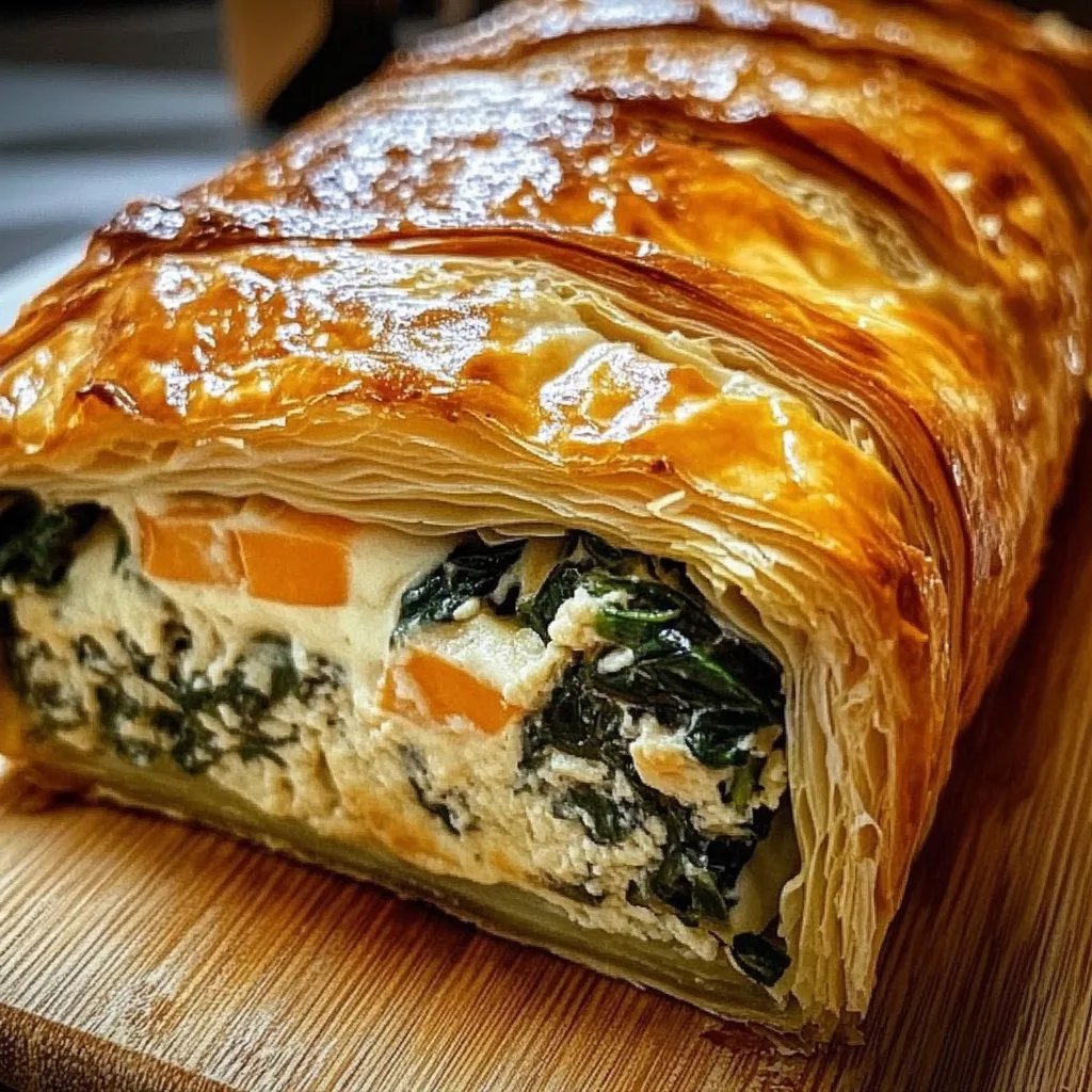 Elegant Spinach and Cheese Salmon Wellington