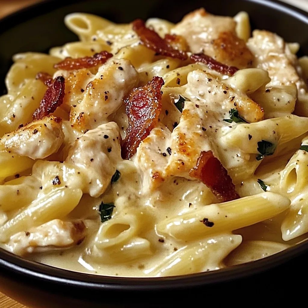 Creamy Chicken Bacon Ranch Pasta