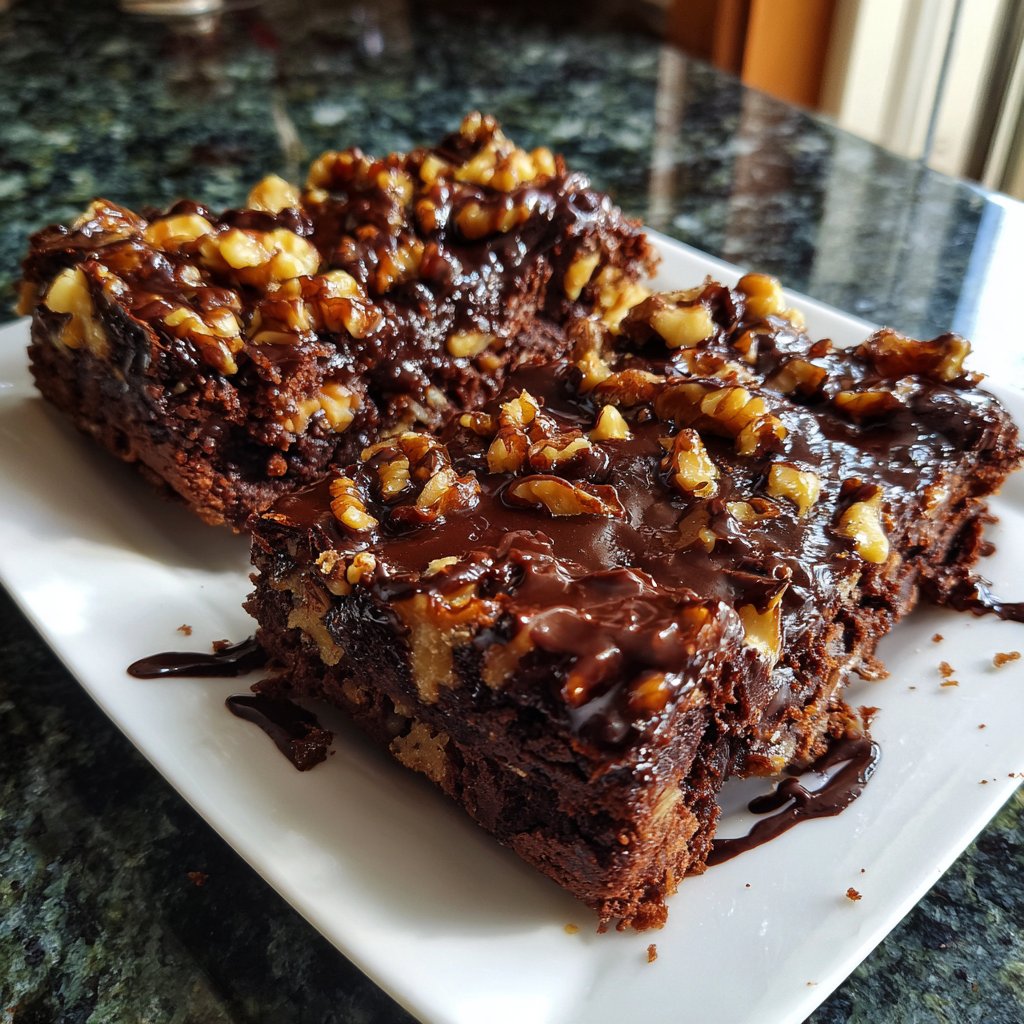 Cottage Cheese Brownies with Walnuts