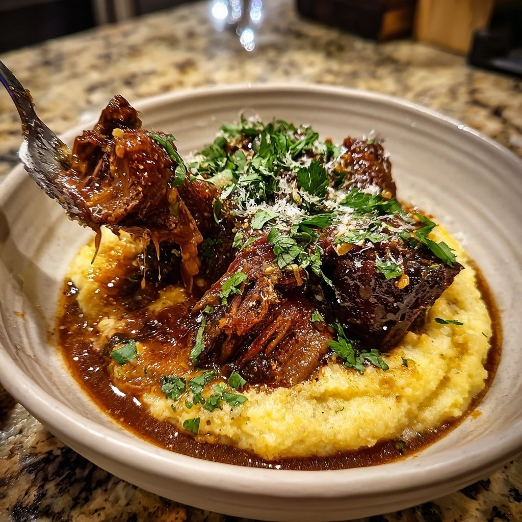 Tender Short Rib Ragu Over Silky Parmesan Mashed Potatoes Delicious Sunday Dinner Ideas