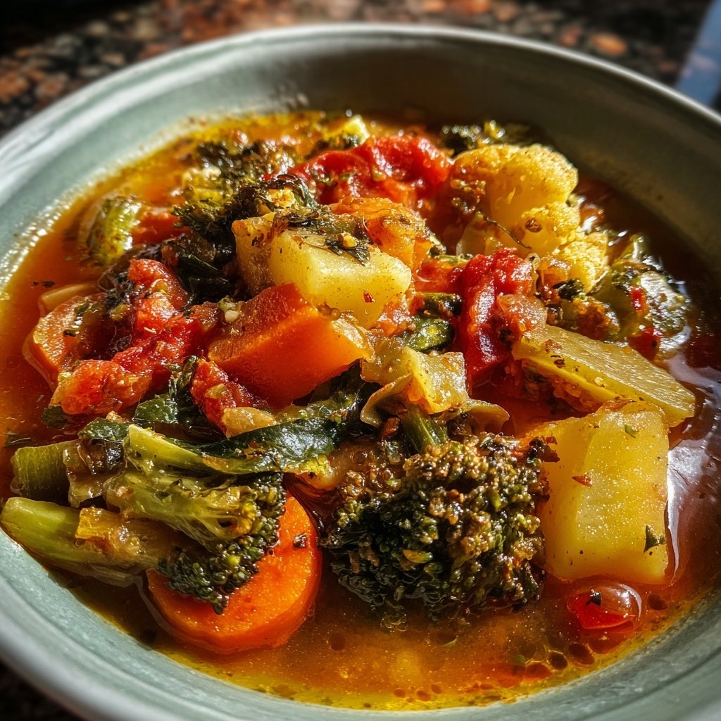Healthy Crockpot Italian Vegetable Stew